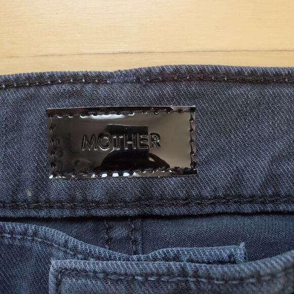 Mother The Weekender Flare Denim Jeans Faded Black Wash Stretch Denim 26 New - Picture 9 of 12